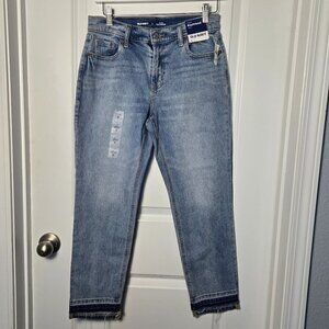 Old Navy Boyfriend Jean Mid-Rise Ankle - 0 Washed Denim